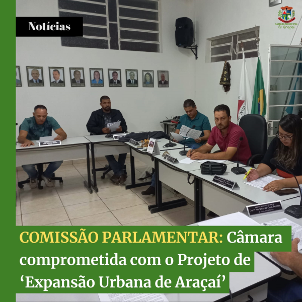 COMISSÃO PARLAMENTAR: Câmara comprometida com o Projeto de ‘Expansão Urbana de Araçaí’