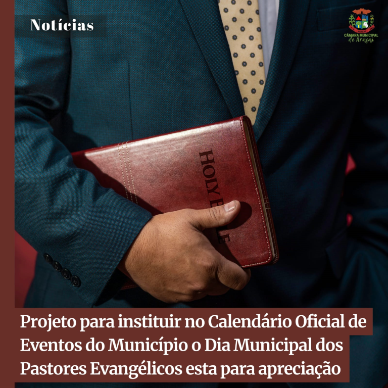 Projeto para instituir no Calendario Oficial de Eventos do Município o Dia Municipal dos Pastores Evangélicos está para apreciação